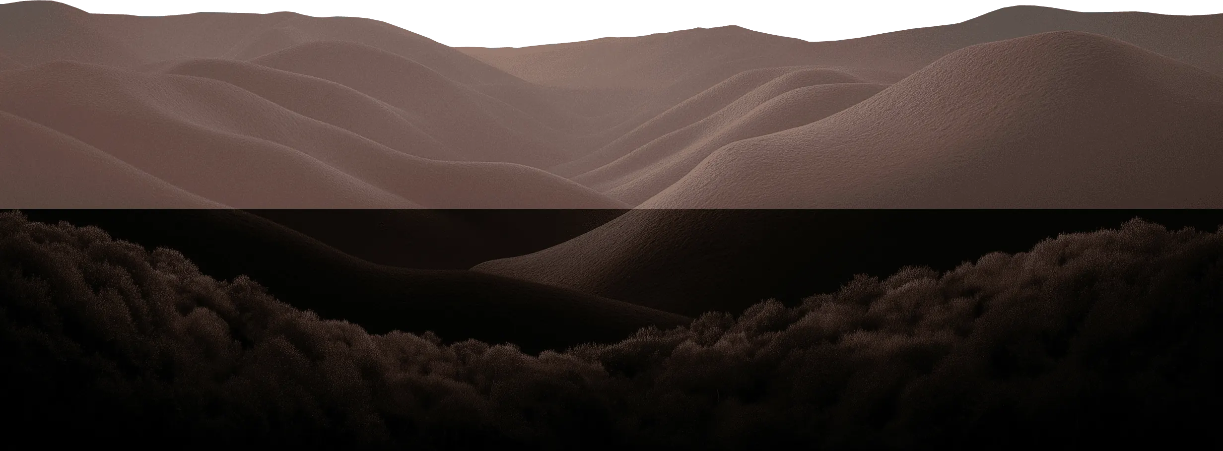 Transparent image of grass hills